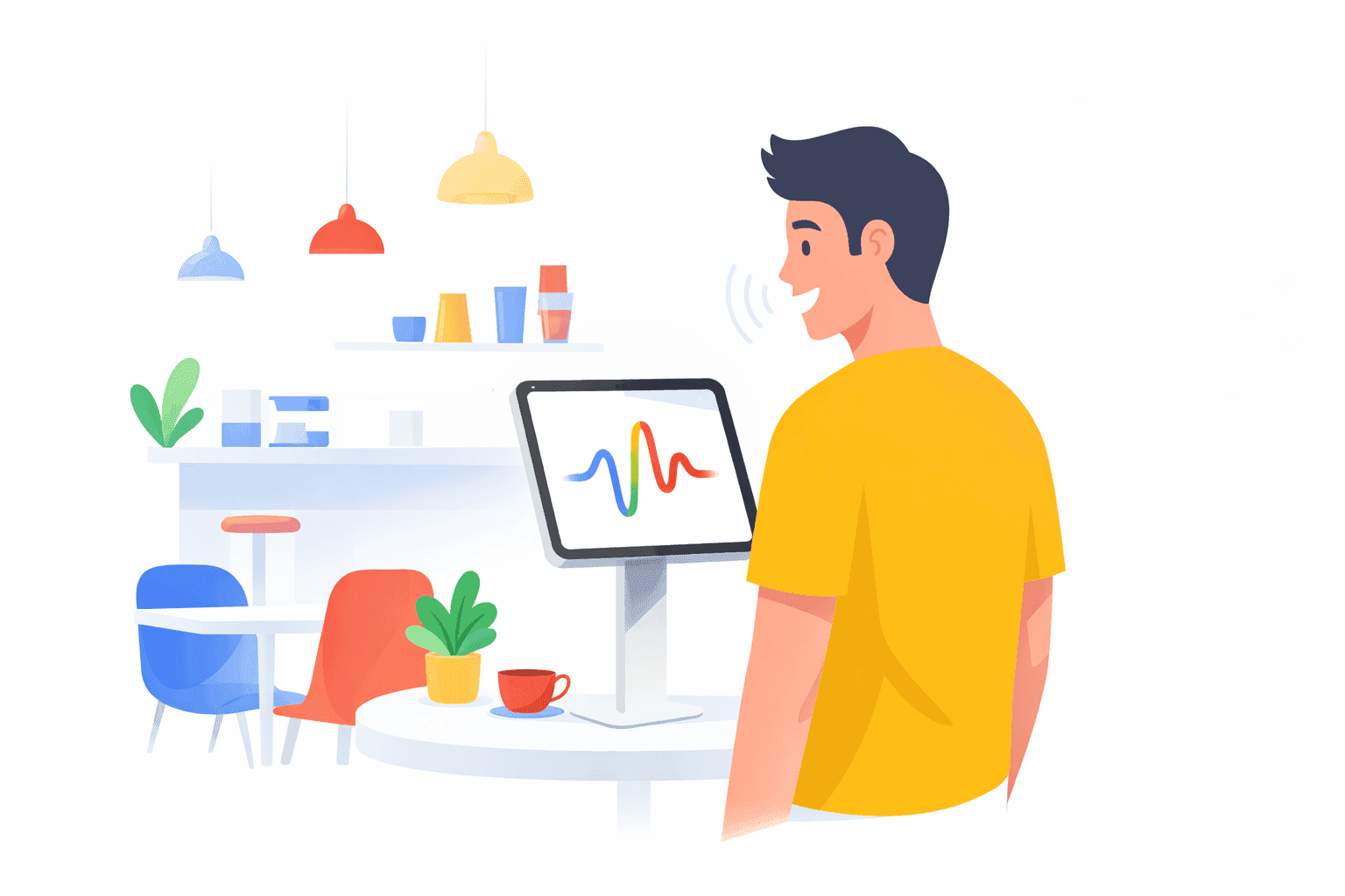 Voice assistant kiosk